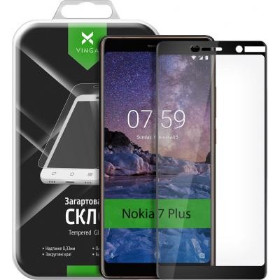 Стекло защитное Vinga для Nokia 7 Plus (Black) (VTPGS-N7PB)