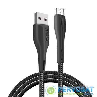 Дата кабель ColorWay USB 2.0 AM to Micro 5P 1.0m led black (CW-CBUM034-BK)