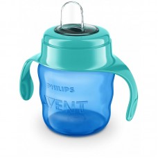 Чашка-непроливайка Avent з м'яким носиком, 200мл, 6міс+, блакитний