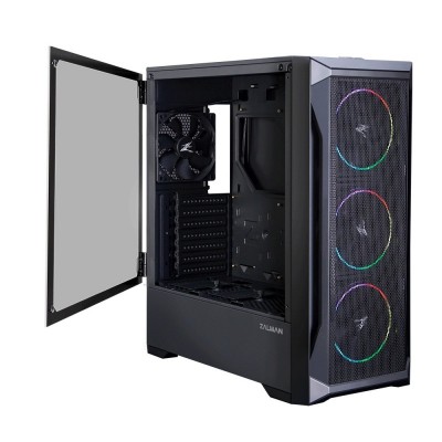 Корпус Zalman Z8 MS, без БЖ, 2xUSB3.0, 1xUSB2.0, 3x120mm RGB fans, 1x120mm Black fan, TG Side Panel, EATX, Black