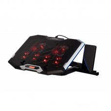 Підставка для ноутбука 2E GAMING CPG-004, до 15.6", 2xUSB-A, LCD/phone holder, RGB, чорний
