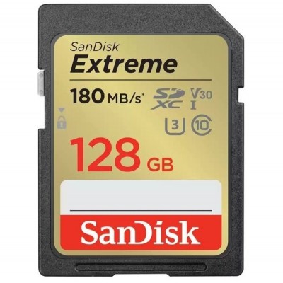 Карта пам'яті SanDisk SD 128GB C10 UHS-I U3 R180/W90MB/s Extreme V30