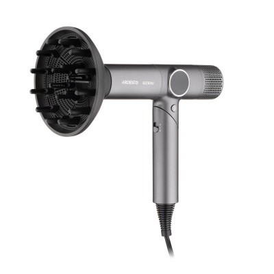 Фен ARDESTO Stein, 1600Вт, 2 швидкості, 4 темп.режима, сірий Фен ARDESTO Stein, 1600Вт, 2 швидкості, 4 темп.режима, сірий