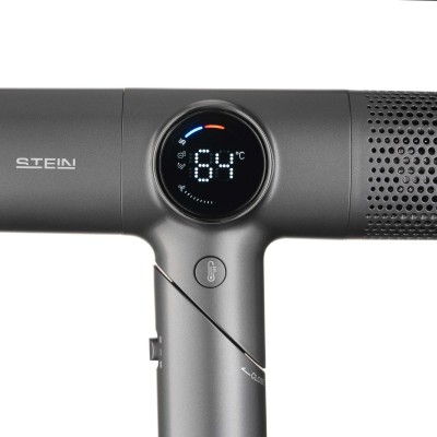 Фен ARDESTO Stein, 1600Вт, 2 швидкості, 4 темп.режима, сірий Фен ARDESTO Stein, 1600Вт, 2 швидкості, 4 темп.режима, сірий