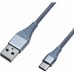 Дата кабель USB 2.0 AM to Type-C 1.2m 2A Grey Grand-X (NC012GR)
