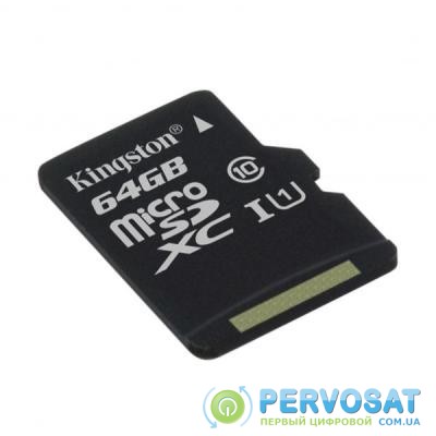 Карта памяти Kingston 64GB microSDXC Class 10 Canvas Select Plus 100R A1 (SDCS2/64GBSP)