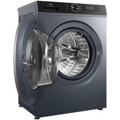 Пральна машина TCL фронтальна, 8кг, 1400, A+++, 53см, дисплей, пара, інвертор, сірий