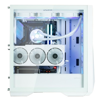 Корпус Zalman Z9 Iceberg MS без БЖ, 2xUSB3.0, 2xUSB2.0, 1xUSB 3.1 Gen2 Type-C, 4x140мм ARGB, VGA 390мм, LCS ready, TG Side Panel, EATX, білий