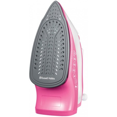 Праска Russell Hobbs Light & Easy Pro, 2600Вт, 240мл, паровий удар -130гр, постійна пара - 40гр, керам. підошва, біло-рожевий