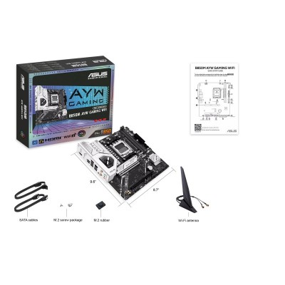 Материнcька плата ASUS B850M AYW GAMING WIFI sAM5 B850 2xDDR5 M.2 HDMI Wi-Fi BT mATX Материнcька плата ASUS B850M AYW GAMING WIFI sAM5 B850 2xDDR5 M.2 HDMI Wi-Fi BT mATX
