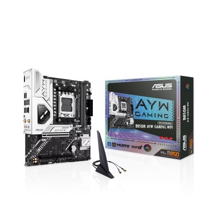 Материнcька плата ASUS B850M AYW GAMING WIFI sAM5 B850 2xDDR5 M.2 HDMI Wi-Fi BT mATX Материнcька плата ASUS B850M AYW GAMING WIFI sAM5 B850 2xDDR5 M.2 HDMI Wi-Fi BT mATX