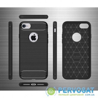 Чехол для моб. телефона для Apple iPhone 8 Carbon Fiber (Black) Laudtec (LT-AI8B)