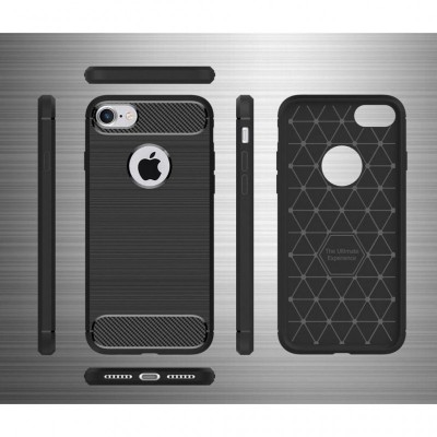 Чехол для моб. телефона для Apple iPhone 8 Carbon Fiber (Black) Laudtec (LT-AI8B)