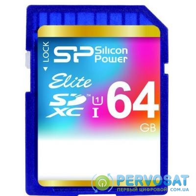 Карта памяти Silicon Power 64Gb SDXC class 10 UHS-I Elite (SP064GBSDXAU1V10)