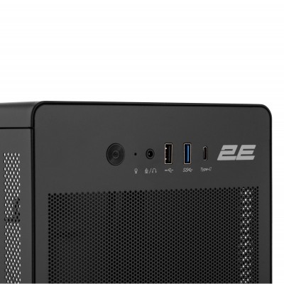Корпус 2E Credo V285B-400 з БЖ 2E ATX400, 1xUSB3.0, 1х USB 2.0, 1xUSB Type-C, 1x120мм, VGA 300мм, mATX, чорний