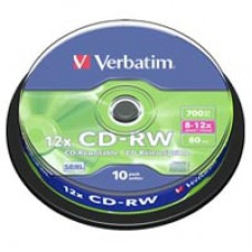 Диск CD Verbatim 700Mb 12x Cake box 10шт (43480) Диск CD Verbatim 700Mb 12x Cake box 10шт (43480)