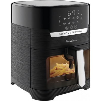 Мультипіч Moulinex Easy Fry&Grill Window, 1550Вт, чаша-4.2л, сенсорне керув., 8 програм, з віконцем, пластик, чорний