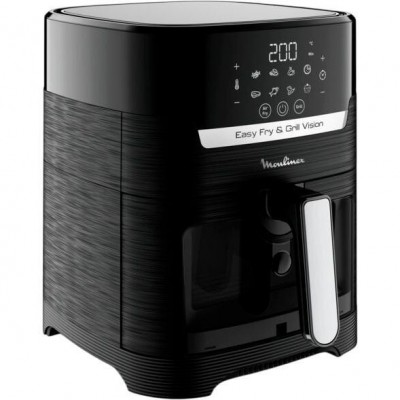 Мультипіч Moulinex Easy Fry&Grill Window, 1550Вт, чаша-4.2л, сенсорне керув., 8 програм, з віконцем, пластик, чорний
