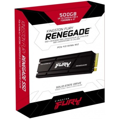 Накопичувач SSD Kingston M.2 500GB PCIe 4.0 Fury Renegade + радіатор