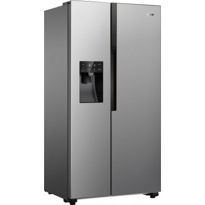 Холодильник Gorenje SBS, 179x68x91см, 2 дв., Х- 368л, М- 167л, A+, NF Plus, Інвертор, диспенсер, льодоген, Дисплей, сірий