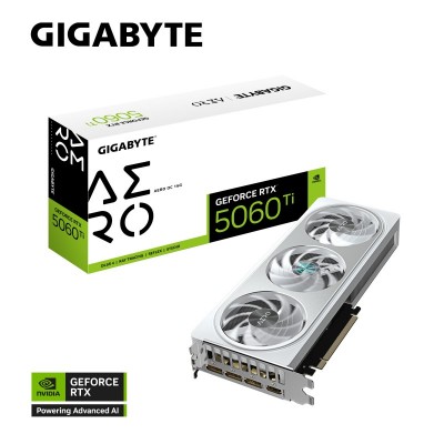 Відеокарта GIGABYTE GeForce RTX 5060 Ti 16GB GDDR7 AERO OC