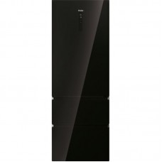 Холодильник Haier багатодверний, 200.6x70х67.5, холод.відд.-343л, мороз.відд.-140л, 3дв., А++, NF, інв., дисплей, зона нульова, чорний (скло)