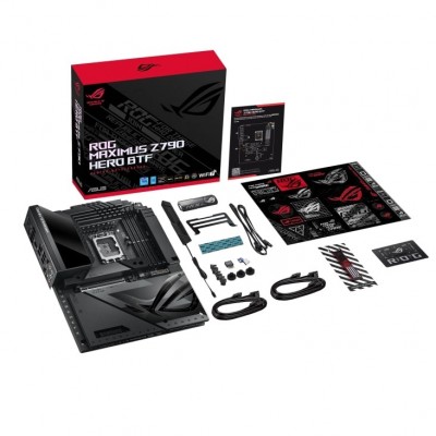 Материнcька плата ASUS ROG MAXIMUS Z790 HERO BTF s1700 Z790 4xDDR5 M.2 HDMI USB Type-C Wi-Fi BT ATX чорний приховане підключення роз'ємів