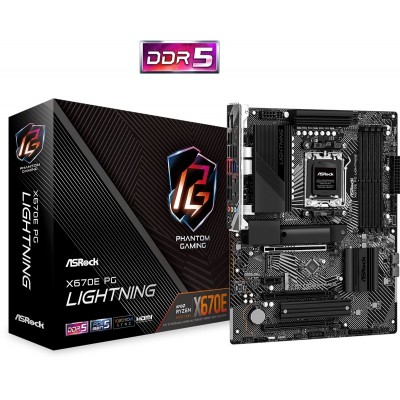 Материнська плата ASRock X670E PG LIGHTNING sAM5 X670 4xDDR5 M.2 HDMI DP