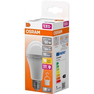 Лампа OSRAM LED E27 8Вт 806Лм 2700К A60 акумуляторна