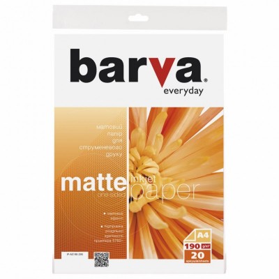 Бумага Barva A4 Everyday matted 190г 20с (IP-AE190-290)