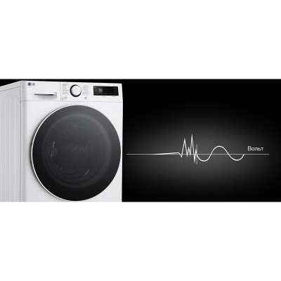 Пральна машина LG фронтальна, 11кг, 1400, A, 57см, дисплей, пара, інвертор, білий