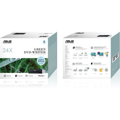 Привід оптичний внутрішній ASUS X Multi DRW-24D5MT/BLK/B/GEN DVD+-R/RW burner M-DISC SATA чорний Bulk Without ASUS logo