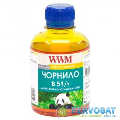 Чернила WWM Brother DCP-T300/T500W/T700W 200г Yellow Water-soluble (B51/Y)
