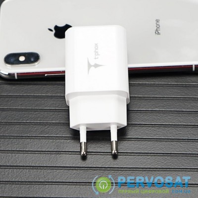 Зарядное устройство T-PHOX Pocket 2.1A Dual USB (White) (Pocket Charger)