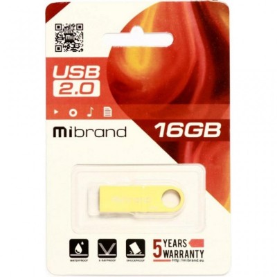 USB флеш накопитель Mibrand 16GB Puma Gold USB 2.0 (MI2.0/PU16U1G)