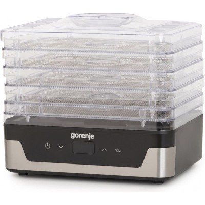 Сушарка для продуктів Gorenje 230Вт, піддонів - 5x2.8см, діаметр - 29см, макс - 75°С, електр.упр,білий