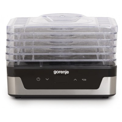Сушарка для продуктів Gorenje 230Вт, піддонів - 5x2.8см, діаметр - 29см, макс - 75°С, електр.упр,білий