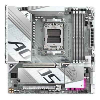 Материнська плата GIGABYTE B850M AORUS ELITE WF6E ICE sAM5 B850 4xDDR5 M.2 Wi-Fi BT mATX