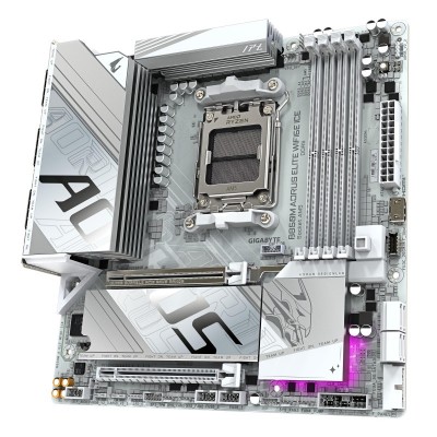 Материнська плата GIGABYTE B850M AORUS ELITE WF6E ICE sAM5 B850 4xDDR5 M.2 Wi-Fi BT mATX Материнська плата GIGABYTE B850M AORUS ELITE WF6E ICE sAM5 B850 4xDDR5 M.2 Wi-Fi BT mATX
