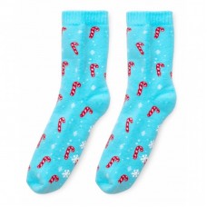 Шкарпетки Bross махрові зі сніжинками і льодяниками (23394-6-blue) Шкарпетки Bross махрові зі сніжинками і льодяниками (23394-6-blue)