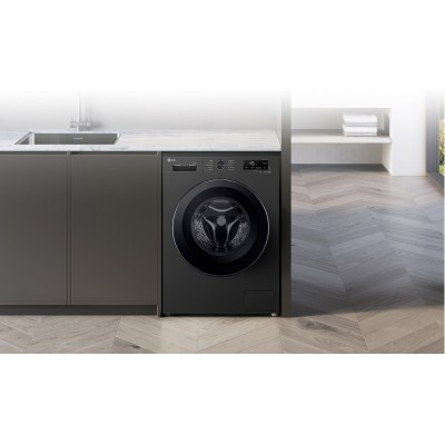 Пральна машина LG фронтальна, 6.5кг, 1200, В, 44см, дисплей, пара, інвертор, чорний