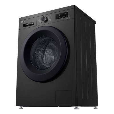 Пральна машина LG фронтальна, 6.5кг, 1200, В, 44см, дисплей, пара, інвертор, чорний