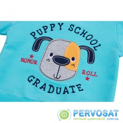 Набор детской одежды E&H с собачкой "PUPPY SCHOOL" (8653-74B-blue)