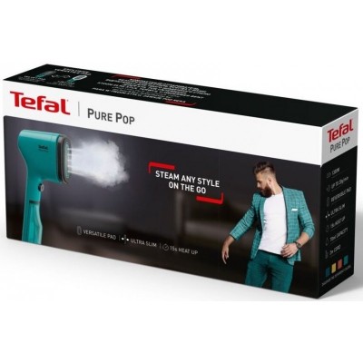 Відпарювач Tefal компактний Pure Pop, 1300Вт, 70мл, постійна пара - 20гр, зелений