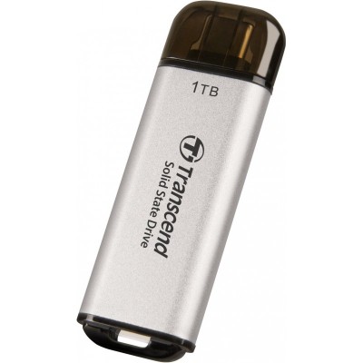 Портативний SSD Transcend 1TB USB 3.1 Gen 2 Type-C ESD300 Срібний