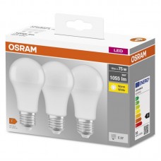 Набір ламп 3шт OSRAM LED E27 10Вт 2700К 1055Лм A60 Набір ламп 3шт OSRAM LED E27 10Вт 2700К 1055Лм A60
