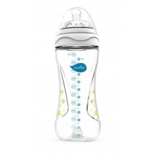 Пляшка для годування Nuvita Mimic 330 мл 4м+ Антиколікова, біла NV6050White