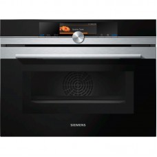 Вбудовувана компактна духова шафа з мікрохвильовим режимом Siemens CM678G4S1- Ш-45 см./15 реж/45 л./піроліз/диспл/нержавіюча ста