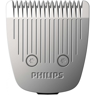Тример Philips Beardtrimmer series 5000, для бороди і вусів, мережа+акум., насадок-2, чохол, сталь, чорний