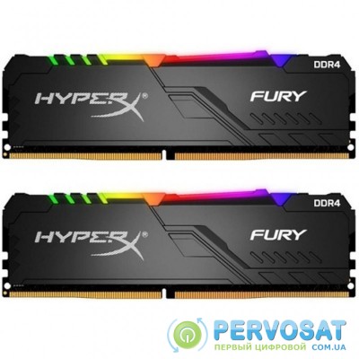 Модуль памяти для компьютера DDR4 16GB (2x8GB) 3200 MHz HyperX FURY RGB HyperX (Kingston Fury) (HX432C16FB3AK2/16)